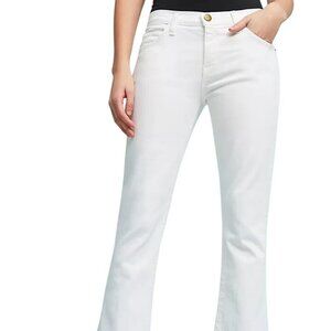 Current Elliott Flip Flop Jeans Size 29 Mid Rise Frayed Hem Sugar White Denim